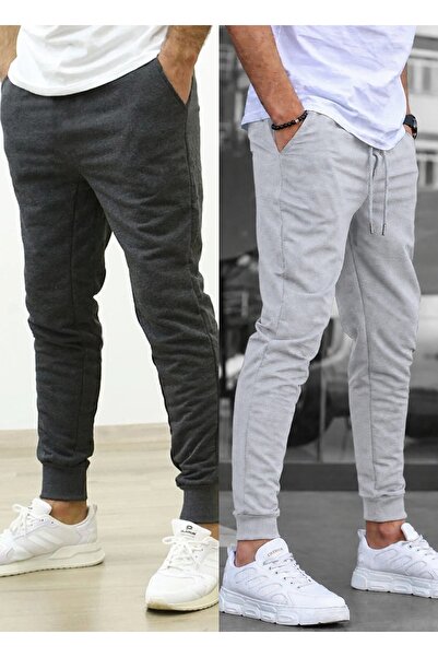 TORUK MAKTO Set de 2 pantaloni de trening unisex cu tiv cu nervuri Jogger, cu...