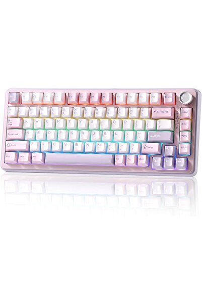 GENERAL لوحة مفاتيح ميكانيكية لاسلكية من يونزي، B75 PRO، لوحة مفاتيح ألعاب 75...