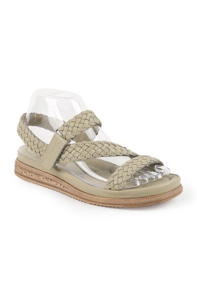 Mammamia Women's Sandals Daily Genuine Leather Mesh Cross-Strapped Anatomical...