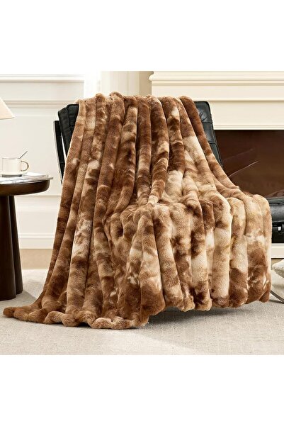 Cozy Bliss Faux Fur Throw Blanket for Couch, Cozy Soft Plush Thick Winter Bla...