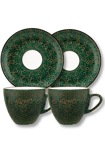WILMAX ENGLAND Set Cesti Cafea si Ceai Lux, Portelan Wilmax England, Verde, 3...