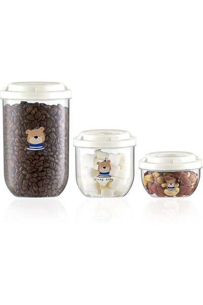 NIUBI 3PCS Food Storage Container Set – Airtight Food Container, Transparent ...