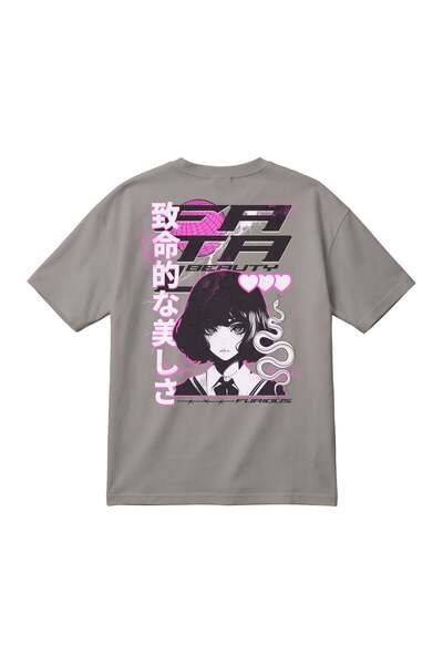 barsdepo Tricou unisex supradimensionat cu imprimeu grafic anime Y2K – Tricou...