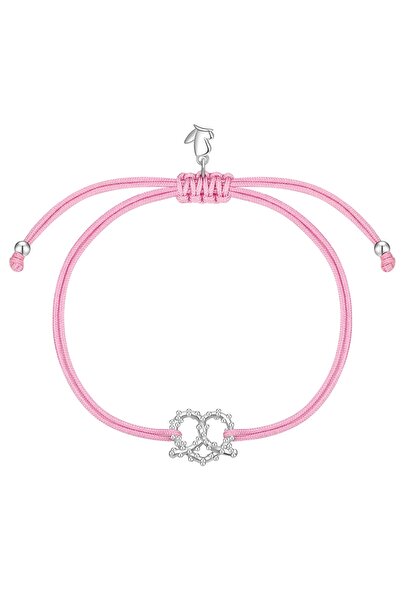 Glanzstücke München Textilarmband Armband Edelstahl Textil (rosa)