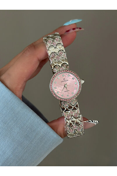 h&b design jewel Pink Dial Wristwatch