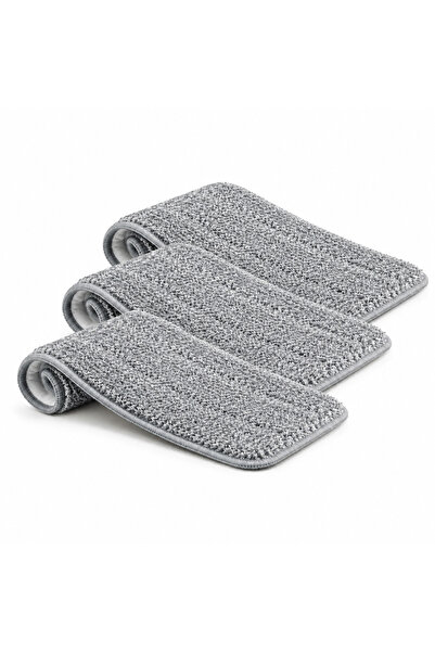 varioshop Set of 3 VarioShop® flat mop refills, for floor cleaning, velcro fa...