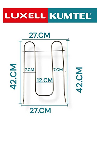 inox rezistans Kumtel Luxell Fırın Rezistansı 230 volt 1000 watt MODEL [A6-SF...