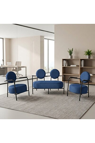 Azra Mobilya Venüs 2+1+1 Soft Kumaş Ofis & Büro İş Yeri Bekleme Koltuğu Takım...