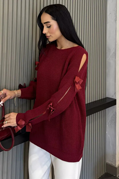 TOZLU Gülseli Women's Bow Detailed Knitwear Blouse