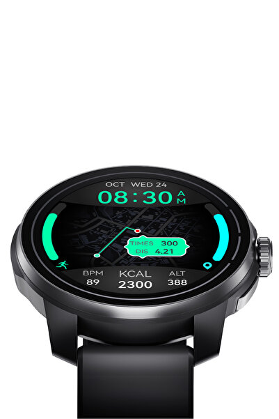 QCY Track Akıllı Saat 1.43" AMOLED Triatlon Spor Saati Çağrı, Uyku, HRV, Sağlık, Navigasyon, VO2, Kalp Atış Nabız Takibi