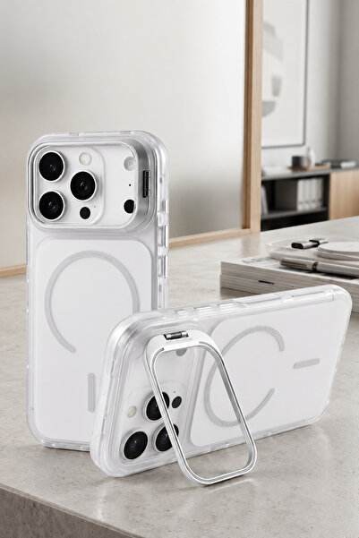 Barbanti İphone 17 Pro Uyumlu Metal Kamera Standlı MagSafe Özellikli Mat Lims...