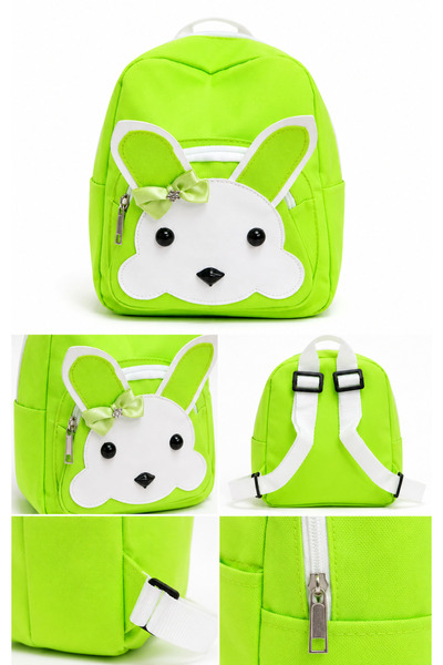 mini kanka Boys-Girls Mini Backpack - Rabbit and Football Pattern, Zipper Clo...