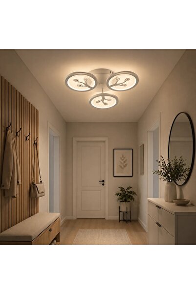 ERSTE LICHTING Plafoniera Tress LED 50W 3CCT 4250lm IP20, Telecomanda, alb