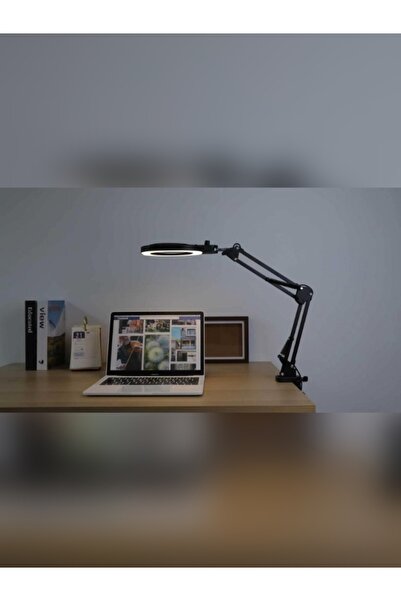 Katlanabilir büyüteçli LED lamba büyüteç masa lambası 3 renk modları 10 seviye Işık Mercek