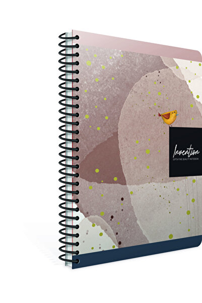 Gıpta İnvention Spiralli Pudra Sert Kapak 120 Yaprak 17x24 Çizgili Defter