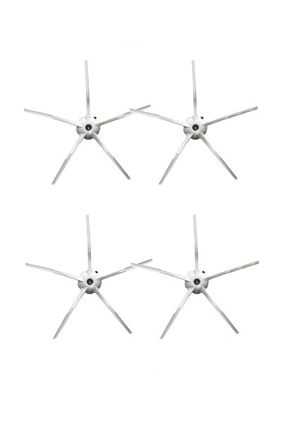 Rovexa Perii laterale albe compatibile cu Roborock S5 Max, 4 bucăți