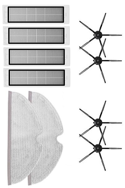 Rovexa Roborock S6 / S6 Pure Compatible 4 Hepa Filters 4 Black Side Brushes 2...