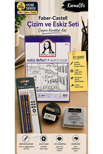 Faber Castell Goldfaber Drawing Sketching Set |   A5 120 Gr 50 Sheets Sketchb...