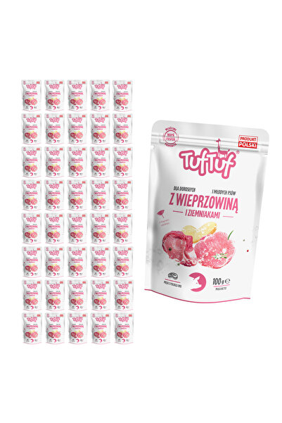 Tuf Tuf TufTuf hrană umedă completă pentru câini cu carne de porc și cartofi,...