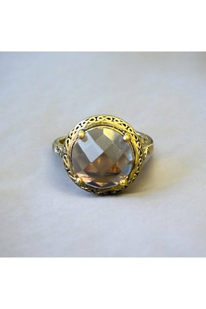 AURA STONE خاتم زولتانيت من الحجر الطبيعي البرونزي