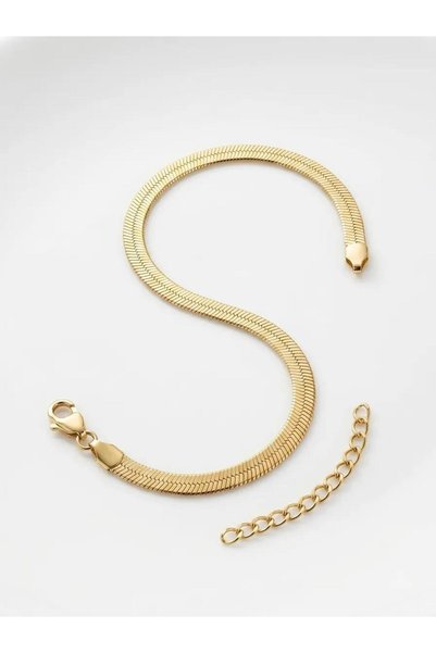 ZEY Steel Bracelet Gold Color Herringbone Chain Women's Bracelet Stylish Elegant Design