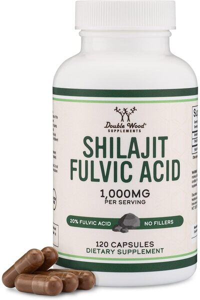 Generic Brand Double Wood Shilajit Resin 1000 Mg (20% Fulvic Acid Supplement)...