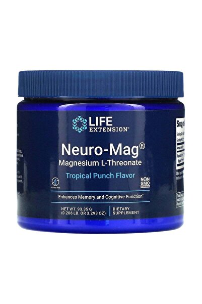 Life Extension Neuro Mag Magnesium L-Threonate Magtein Tropical Punch 93.35 g
