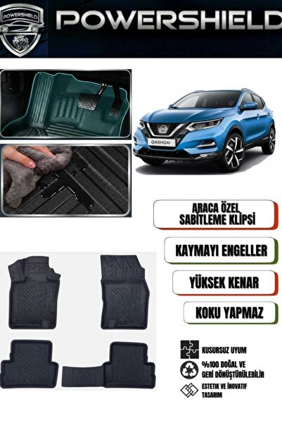 Nissan Qashqai 2013-2021 Uyumlu Araca Özel Premium 5D Havuzlu Oto Paspas Takımı