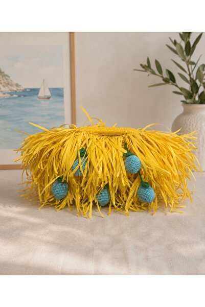 Generic Brand Yellow Blue Lemon Tassel Bag