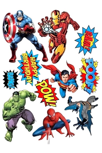 telaşe memuru Marvel Süper Kahramanları Pasta Süsü - Süper Kahramanlar Pasta ...