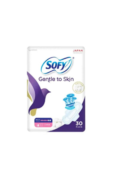 sofy فوط صحية رقيقة كبيرة الحجم مع أجنحة - لطيفة على البشرة - 30 قطعة
