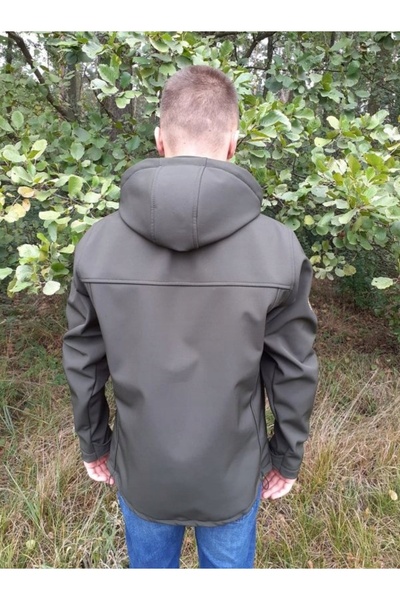 NO BRAND Jachetă softshell de pescuit, culoare kaki, cu broderie crap, XXL