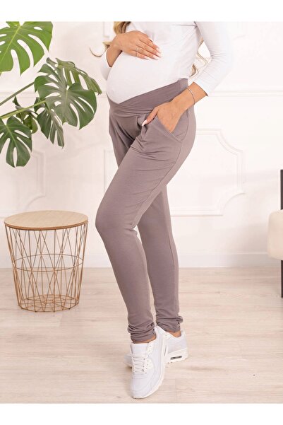 NO BRAND Pantaloni tricotati pentru gravide S