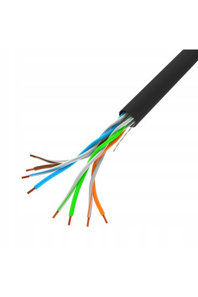 Lanberg Cablu LAN UTP 305m 100Mb/s CAT.5E Negru Sârmă CCA
