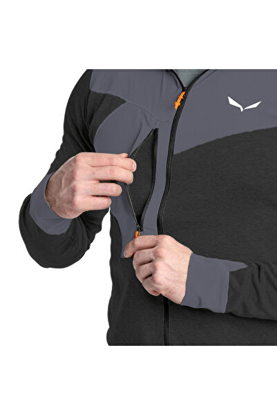 Salewa Hanorac de drumeție bărbătesc Puez 2 dry hood FZ gri-negru 46/S