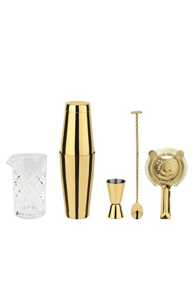 NO BRAND Set de barman Paderno Crystal Gold 5 piese