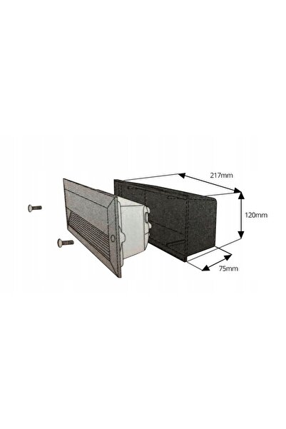 NO BRAND Aplică de perete exterioară încastrată BASALT GRAPHITE pentru ilumin...