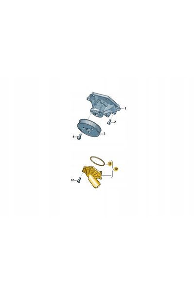 NO BRAND Termostat lichid de răcire cu carcasă VW Audi OE 2.7 3.0 TDI