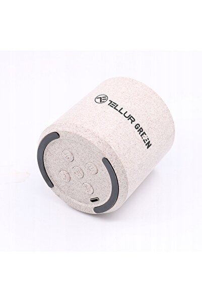 NO BRAND Boxă Bluetooth Tellur 3W din Fibră de Grâu Verde - Crem
