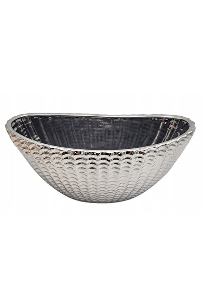 NO BRAND Husă pentru ghiveci tip cactus, placată cu oglindă, argintie BX21-XL