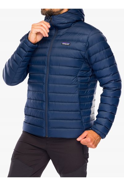Patagonia Hanorac cu glugă din puf - nou, bleumarin, mărimea S