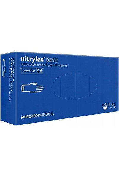 Mercator Medical Mănuși din nitril 100 bucăți / Albastru / Nitrylex Basic Dar...