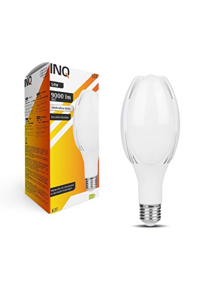 NO BRAND Bec LED puternic E27 54W, lumină neutră 4000K, T108 INQ, 9000 lm