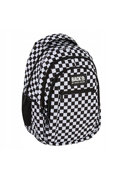 NO BRAND Rucsac școlar de rezervă pentru tineret cu model în carouri