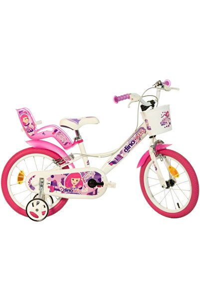 Evelise Bicicletă pentru copii Dino Bikes 16 " Alb și roz Zână