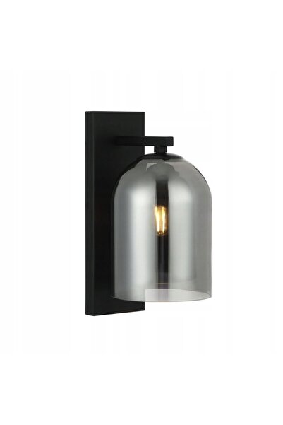 NO BRAND Aplică de perete Light Prestige Elaris negru/sticlă fumurie metal 1x...