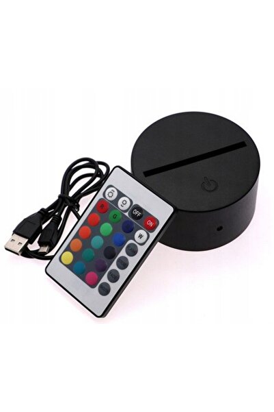 NO BRAND LAMPĂ 3D LED USB MIC SONIC BASM CADOU TELECOMANDĂ