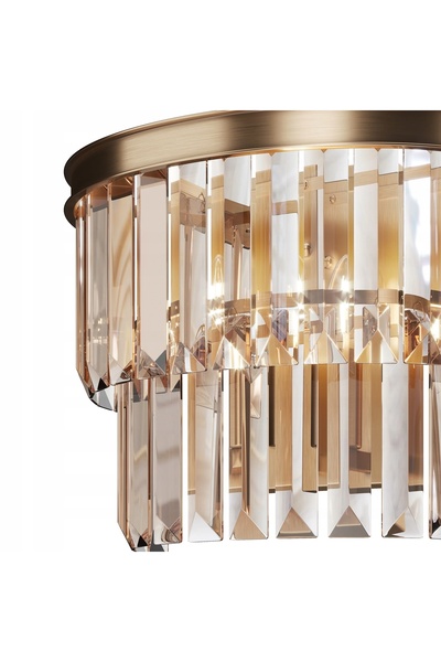 NO BRAND Aplică de perete aurie, cristal, chihlimbar, glamour, dormitor, Maytoni
