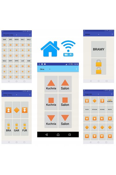 NO BRAND Kit: 5x controler STM pentru rulouri electrice + telecomandă STX LCD...