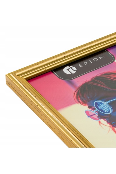 NO BRAND Ramă foto 25x38 aurie glamour elegantă de nuntă cu sticlă duoMei